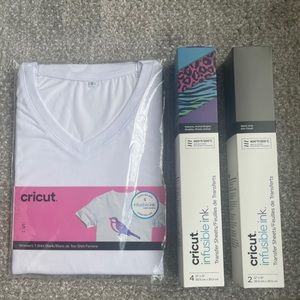 CRICUT Infusible Ink Bundle: 2 Infusible Ink Rolls and 1 S T-Shirt White…